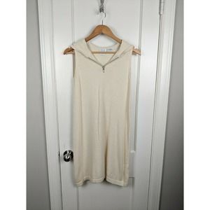 TSE Cashmere Cream Tank Hooded Dress